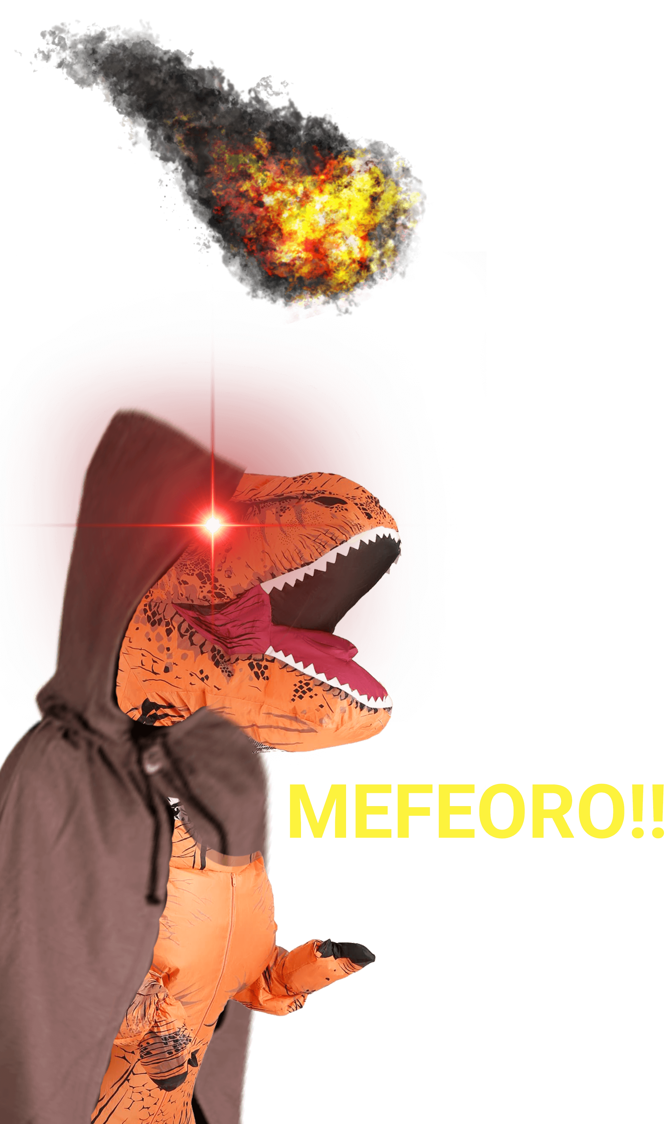 Dinossauro dizendo Meteoro
